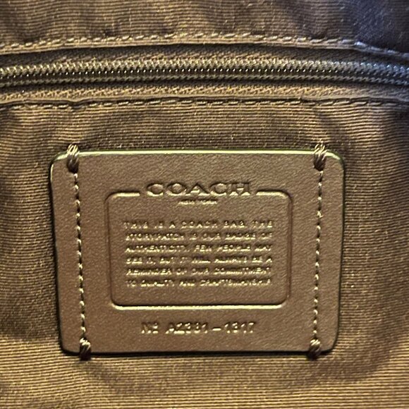 COACH REMI Pebbled Leather Three Compartments Satchel Top Handle Bag in Black - Picture 6 of 6